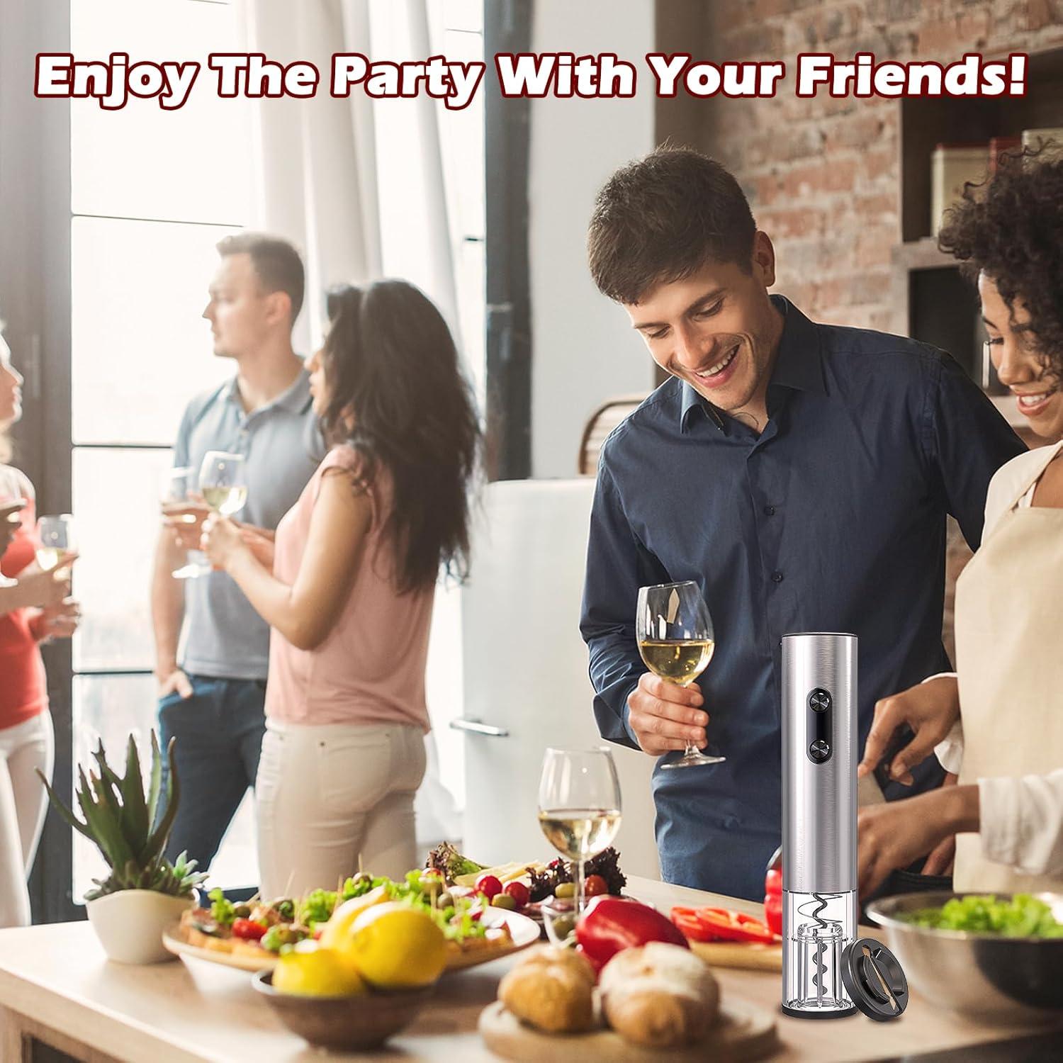 Abridor de Vino Eléctrico AtomDream Tech con Luz LED