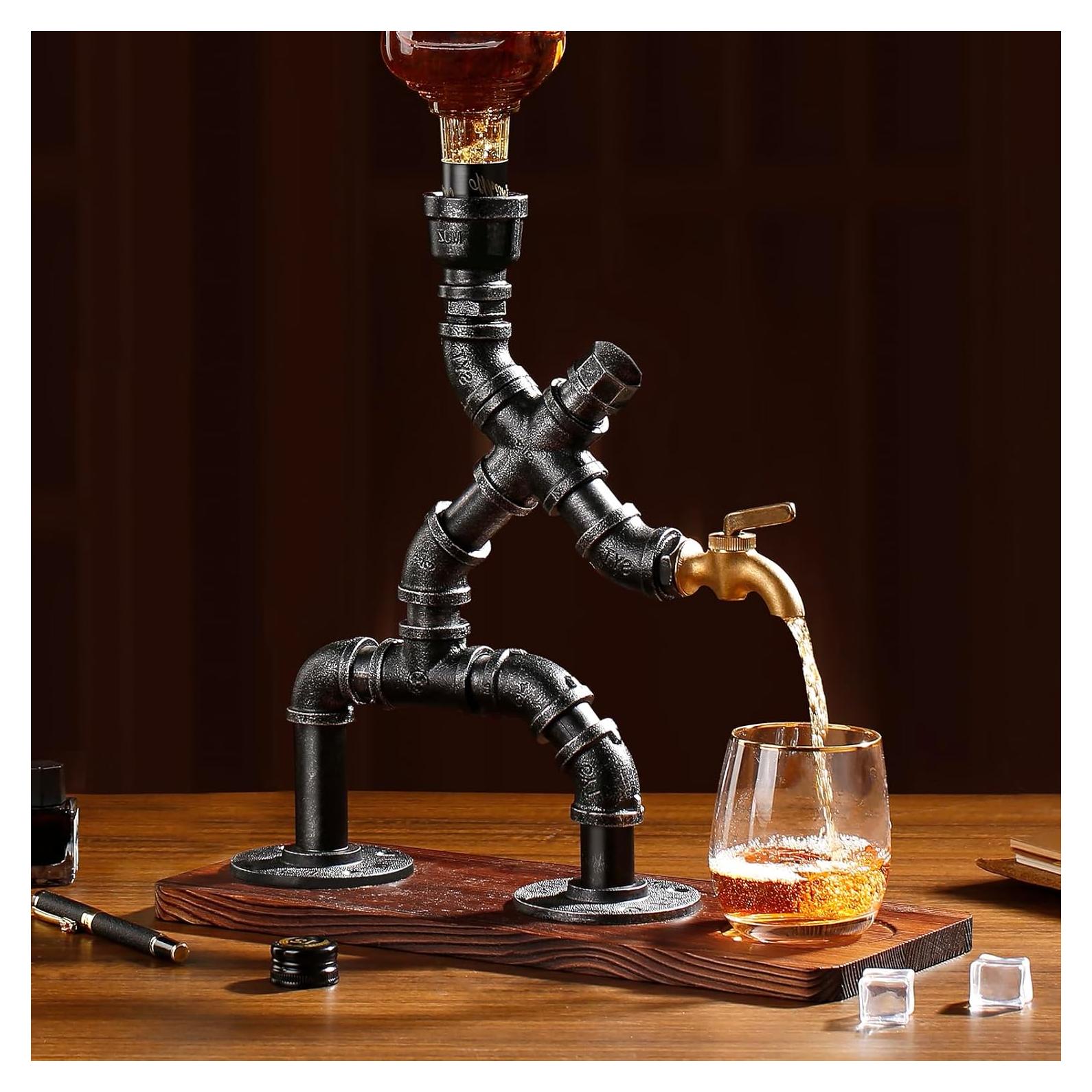 Dispensador de Licor Steampunk Vida Brillante 1L Plata