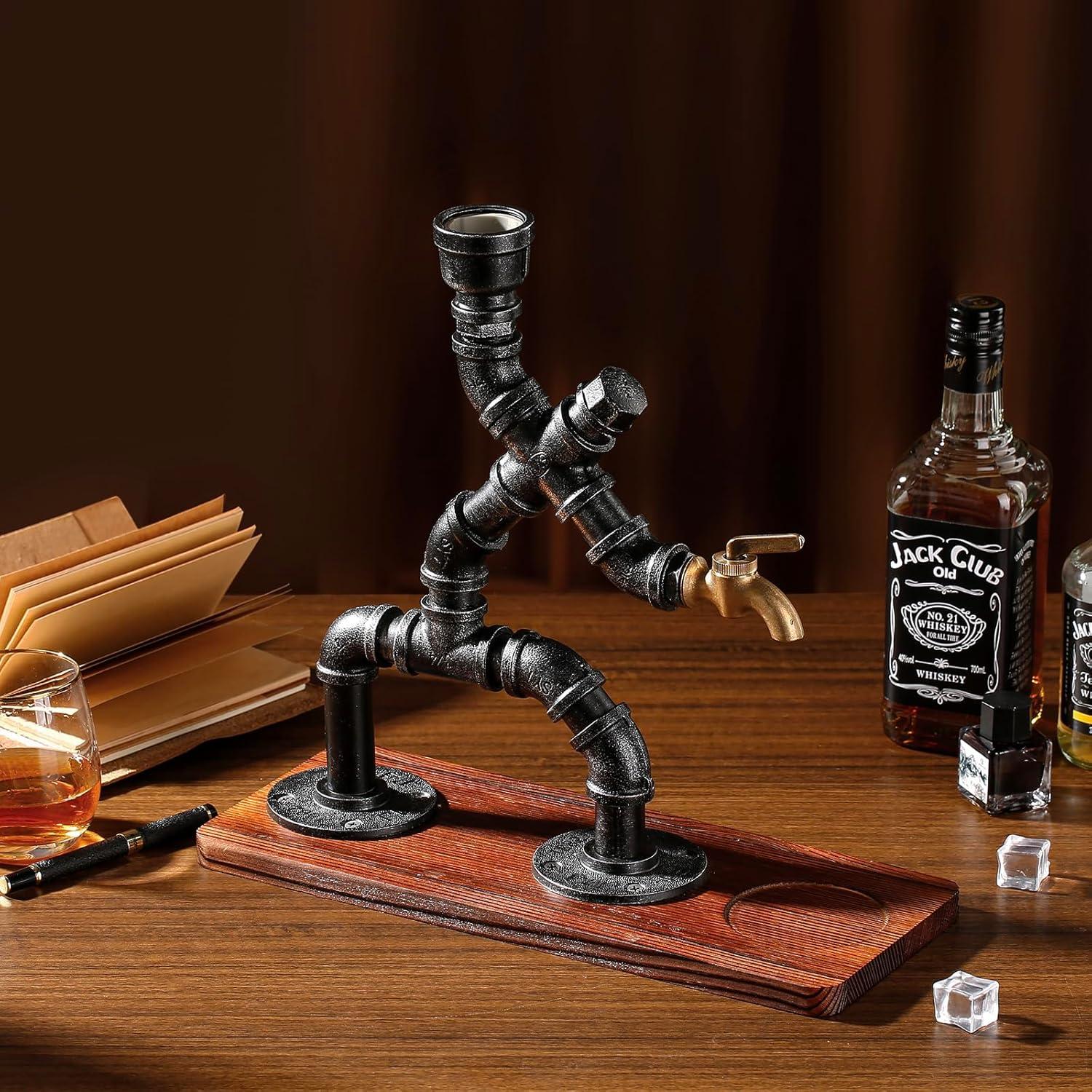 Dispensador de Licor Steampunk Vida Brillante 1L Plata