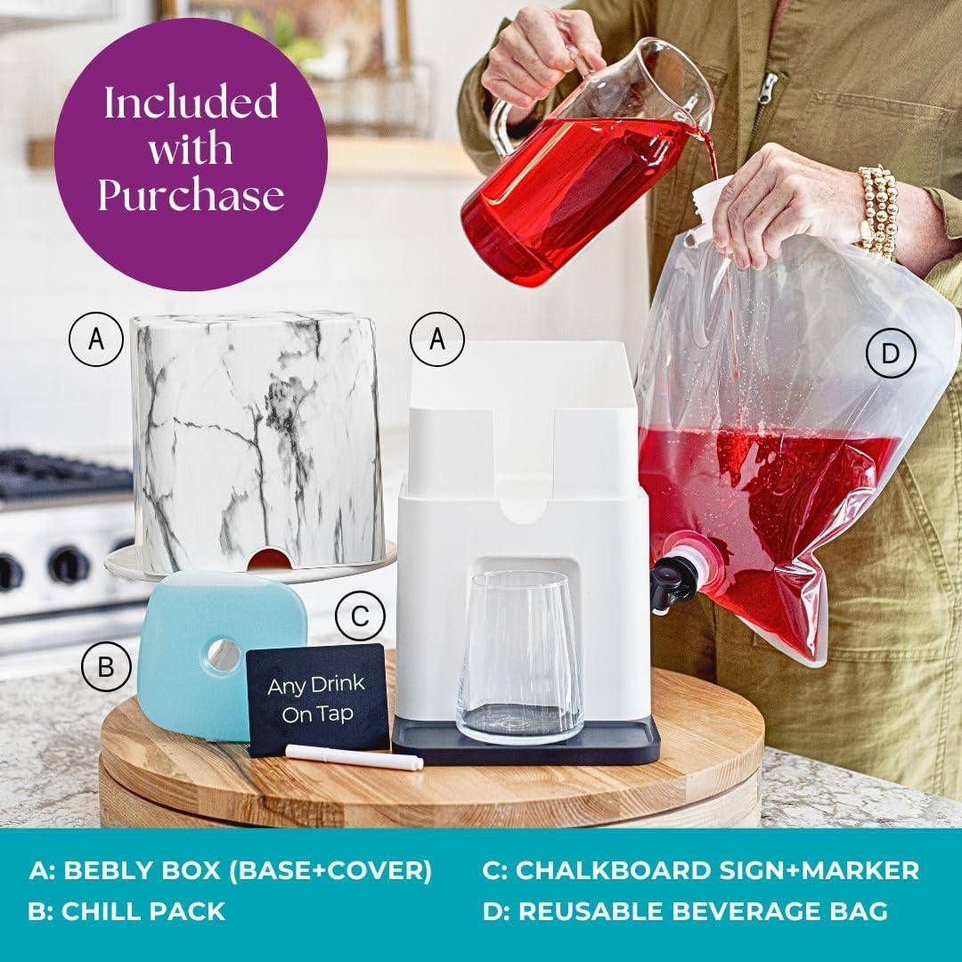 Dispensador de Vino 3L BEBLY Mármol Aislado Reutilizable