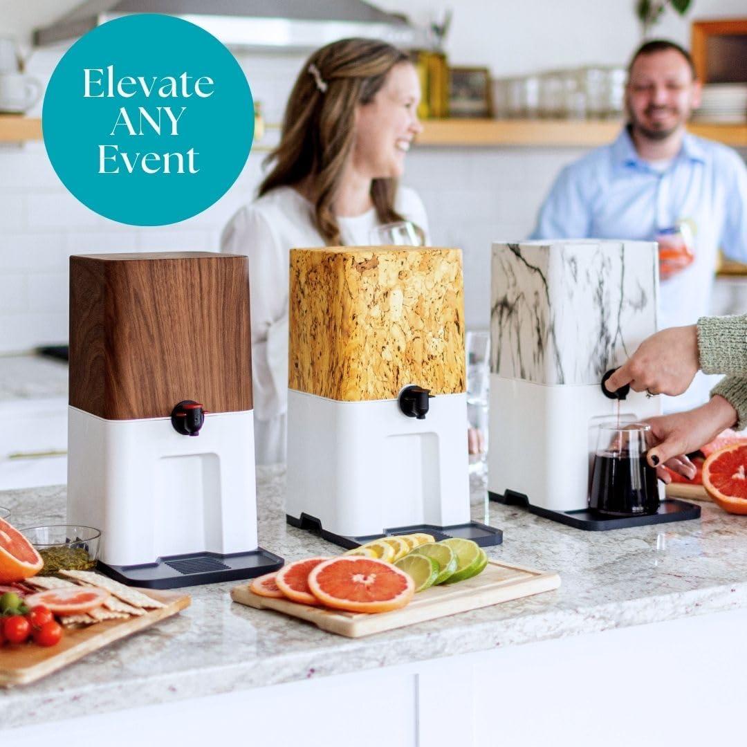 Dispensador de Vino 3L BEBLY Mármol Aislado Reutilizable