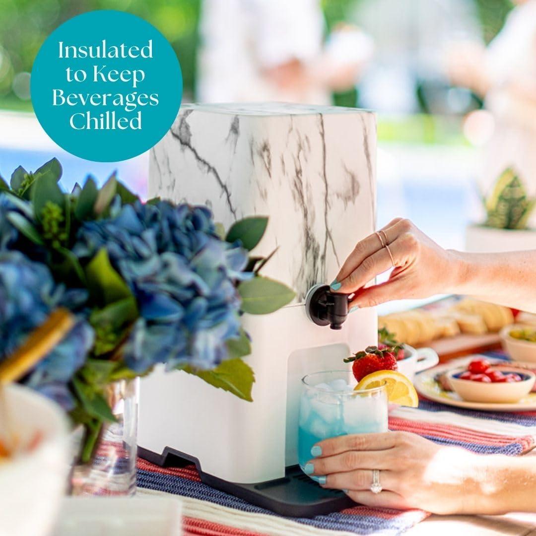 Dispensador de Vino 3L BEBLY Mármol Aislado Reutilizable