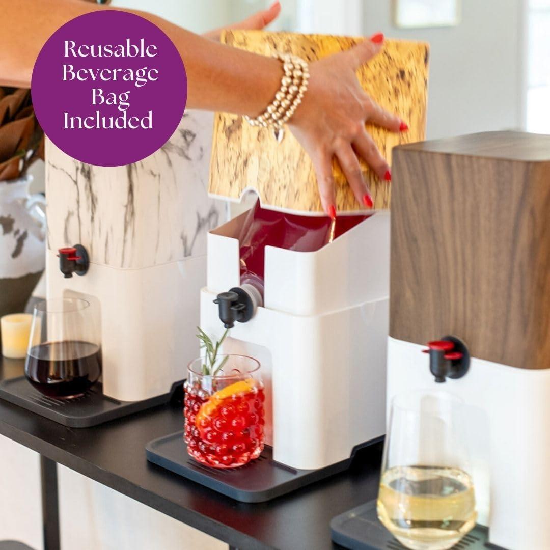 Dispensador de Vino 3L BEBLY Mármol Aislado Reutilizable