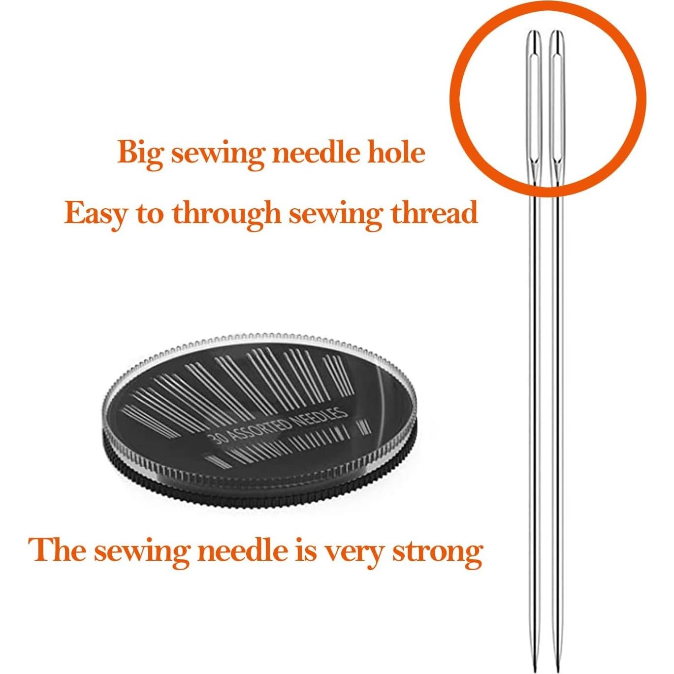 Kit de Costura Portátil con Accesorios Completo - Negro