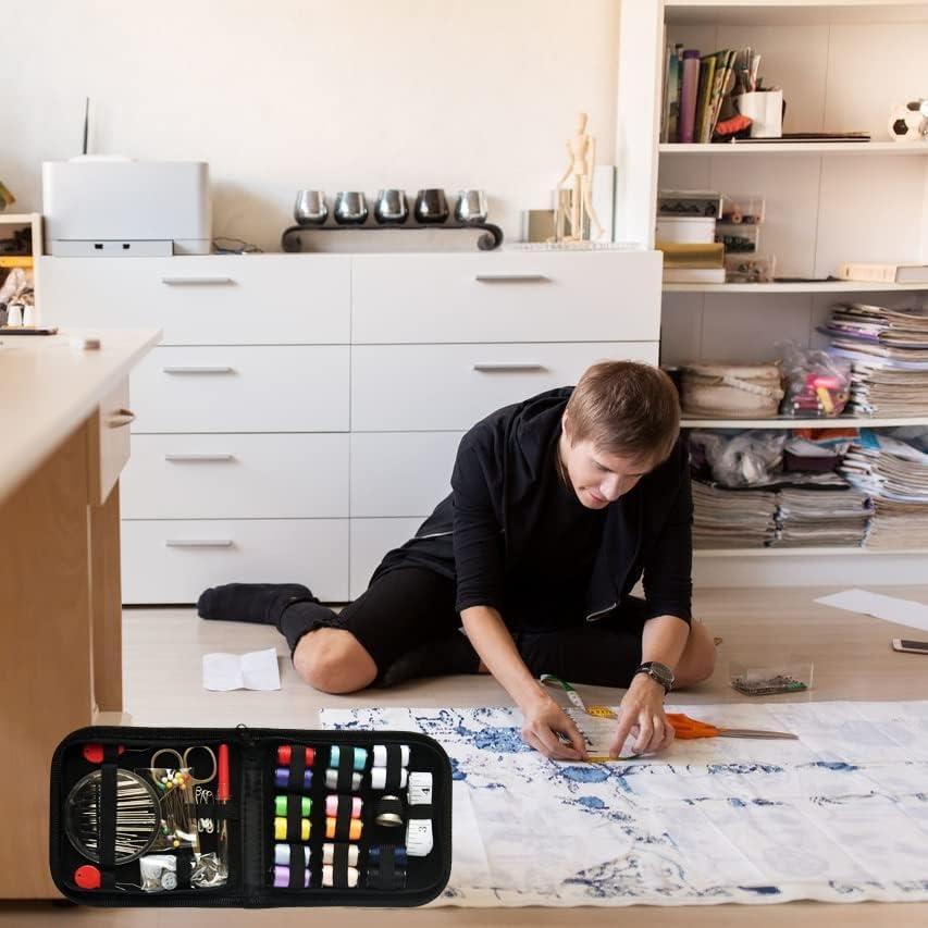 Kit de Costura Portátil con Accesorios Completo - Negro