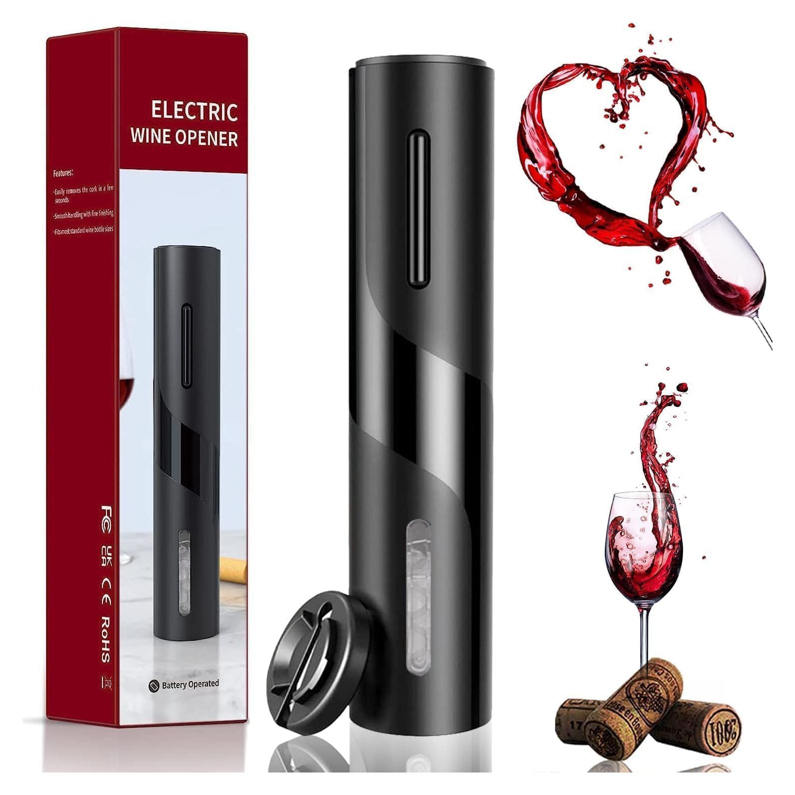 Abridor de Vino Eléctrico MAGDEN con Cortador de Aluminio