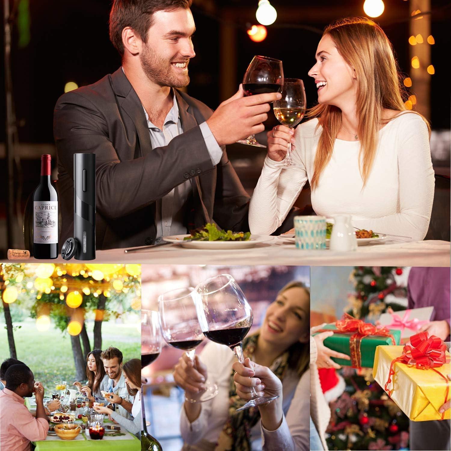 Abridor de Vino Eléctrico MAGDEN con Cortador de Aluminio