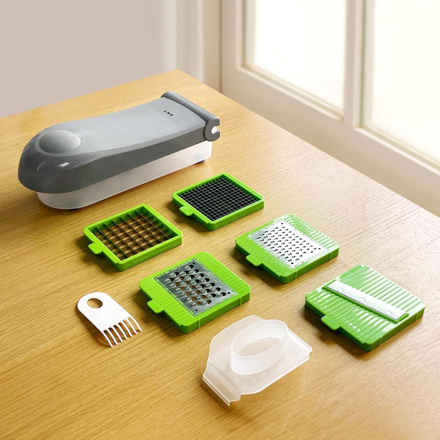 Picador de Verduras Multifuncional LHS 7 en 1 Gris