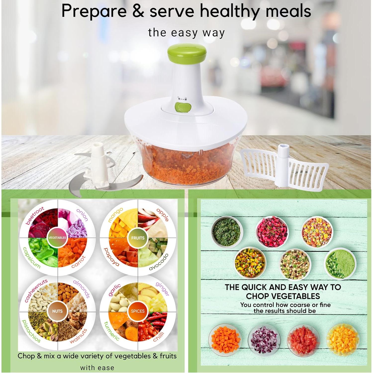 Picador Manual de Alimentos Brieftons 6.8 Tazas Blanco