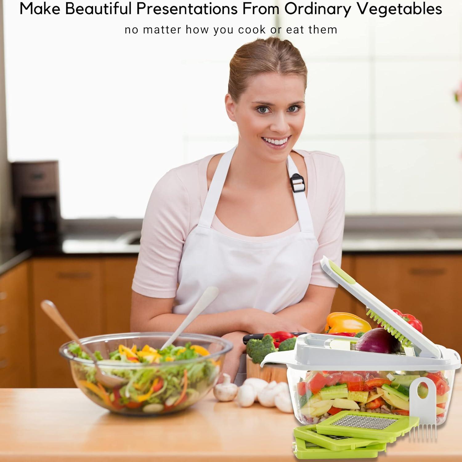 Picador de Alimentos Brieftons QuickPush 8 Tazas Acero Inoxidable