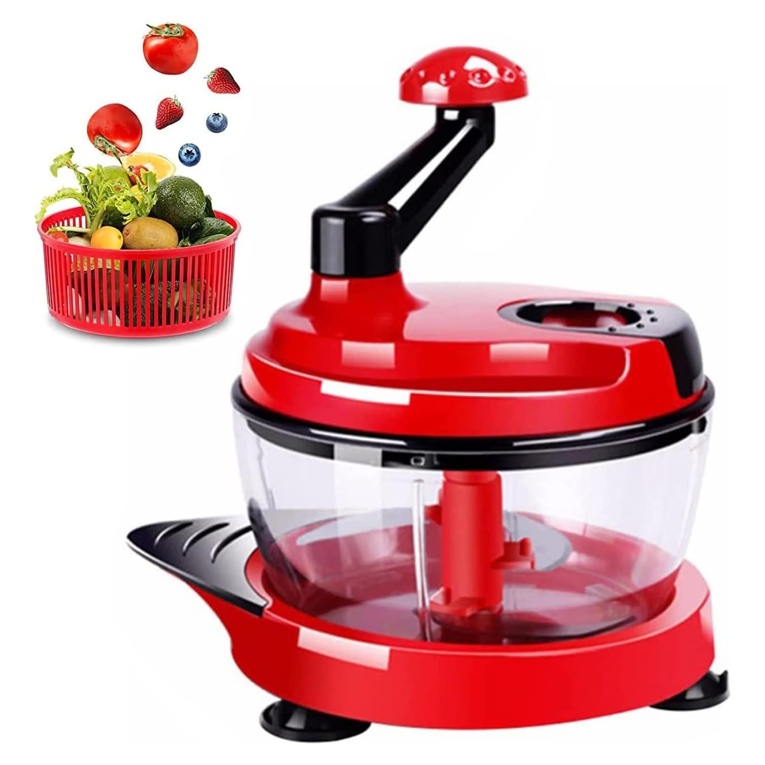 Procesador de Alimentos Manual ZABBOW 1.5L Picador de Verduras