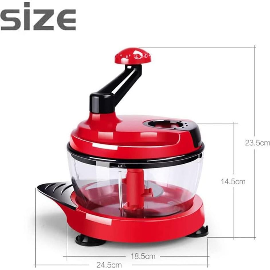 Procesador de Alimentos Manual ZABBOW 1.5L Picador de Verduras