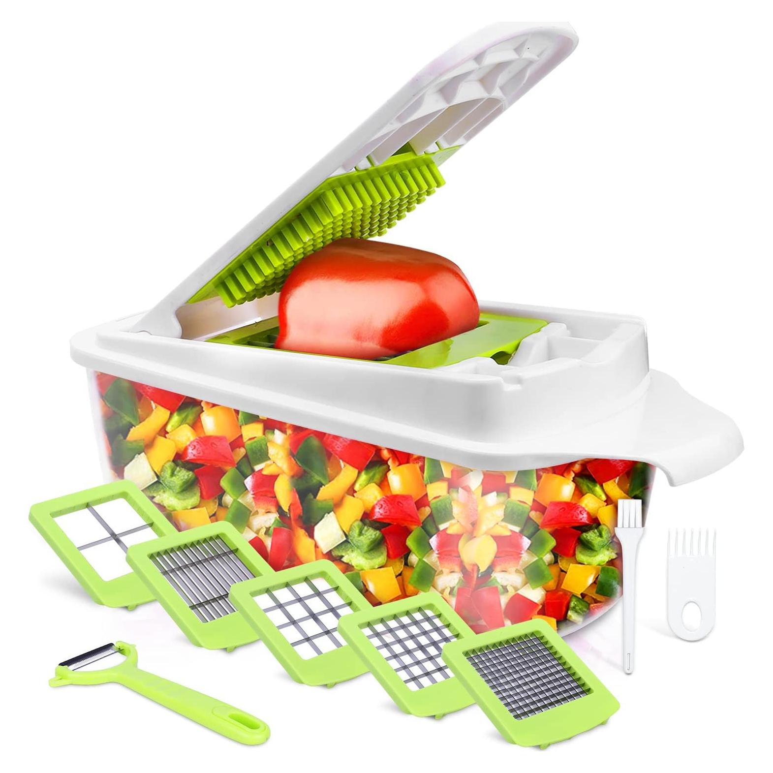 Cortador de Alimentos Sedhoom Direct 12 en 1 Verde Claro