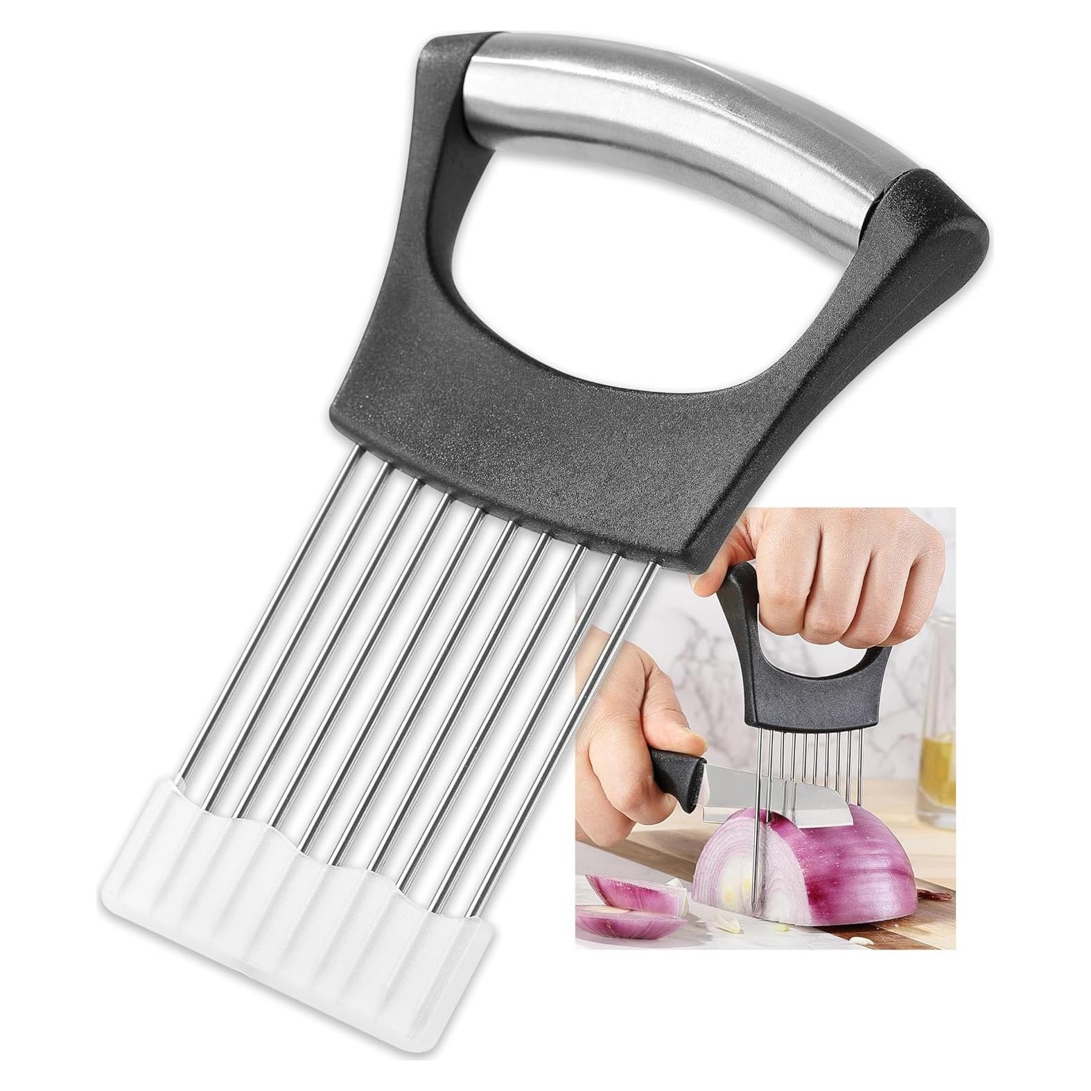 Cortador de Cebolla Mumulo de Acero Inoxidable con Cubierta