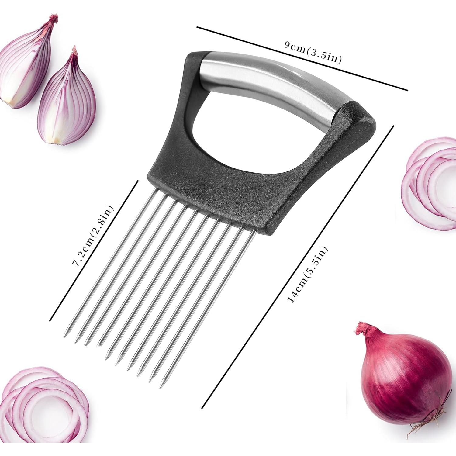 Cortador de Cebolla Mumulo de Acero Inoxidable con Cubierta