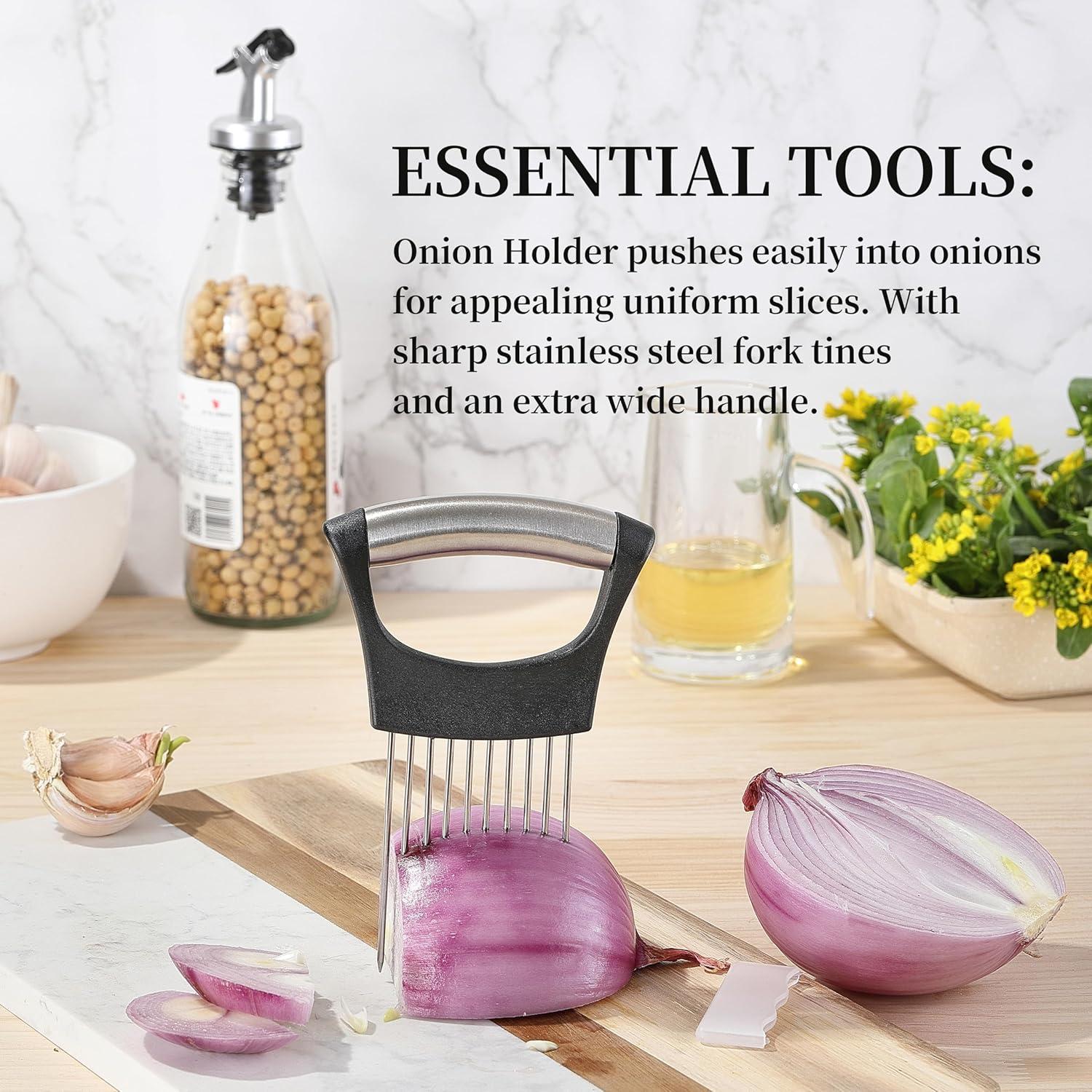 Cortador de Cebolla Mumulo de Acero Inoxidable con Cubierta