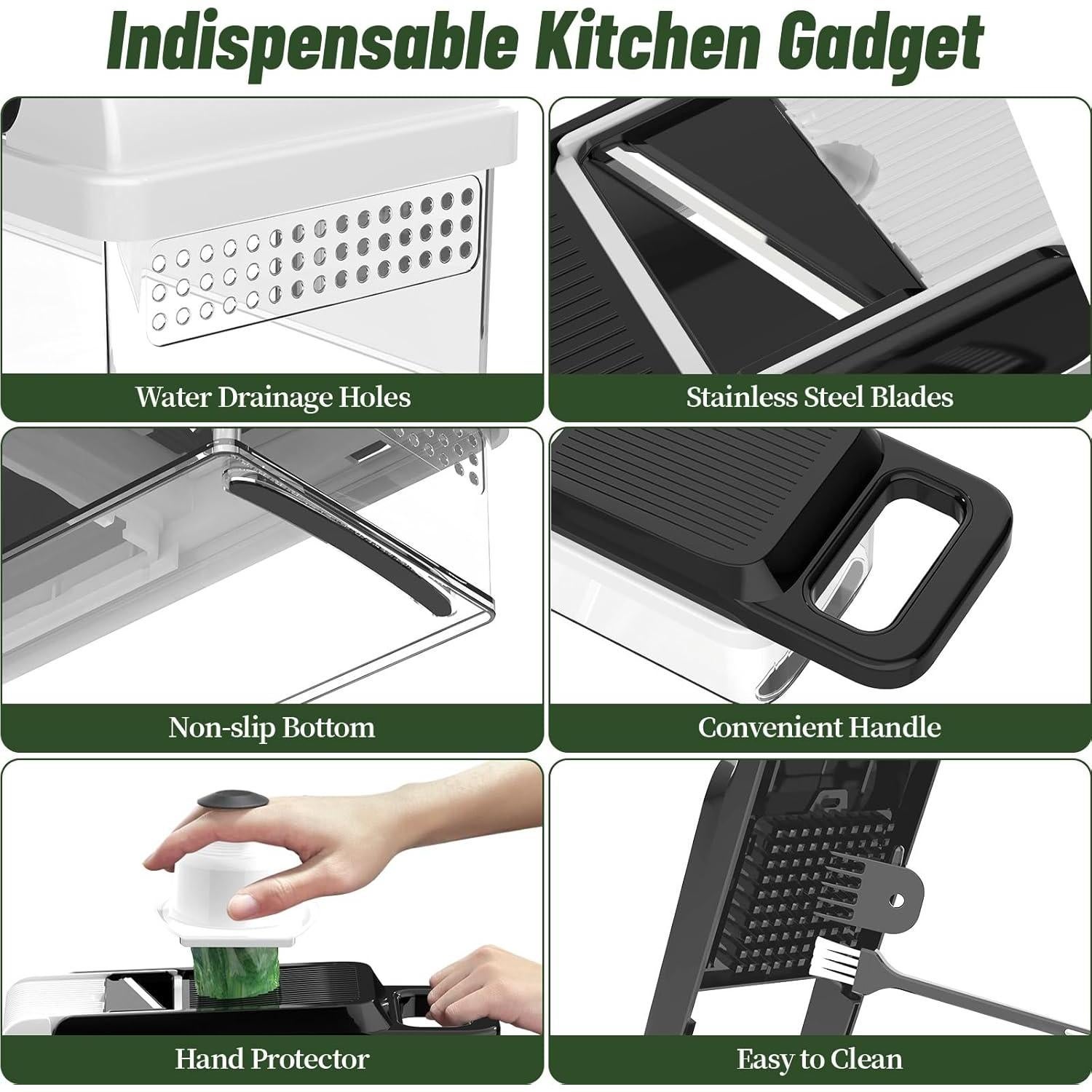 Picador de Verduras 12 en 1 StoreHappily con 7 Cuchillas