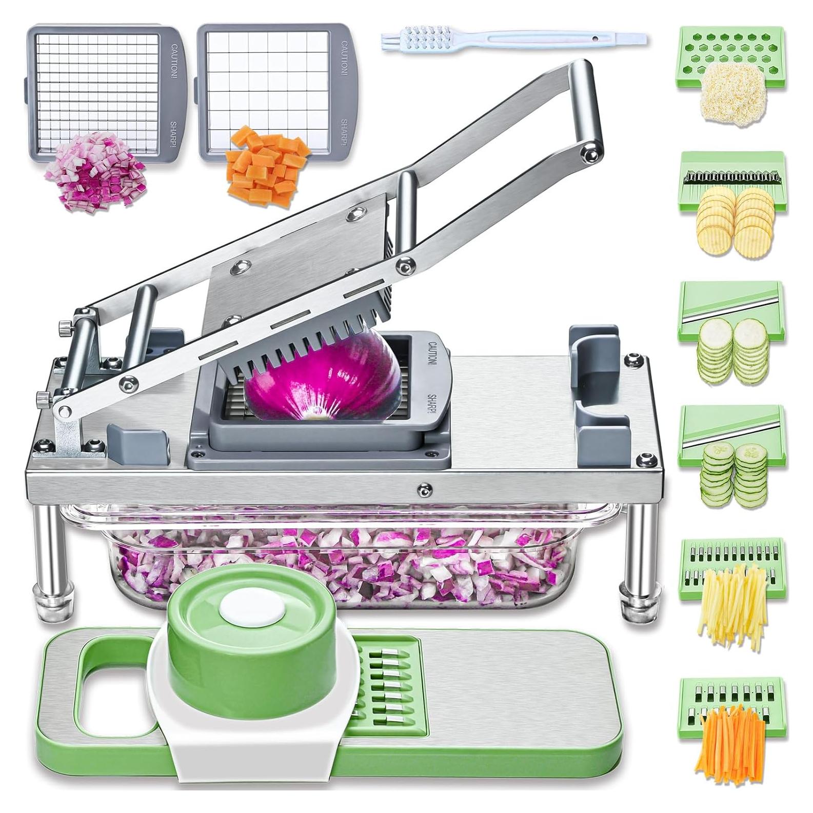 Cortador de Verduras Goldtree 8 Cuchillas Acero Inoxidable