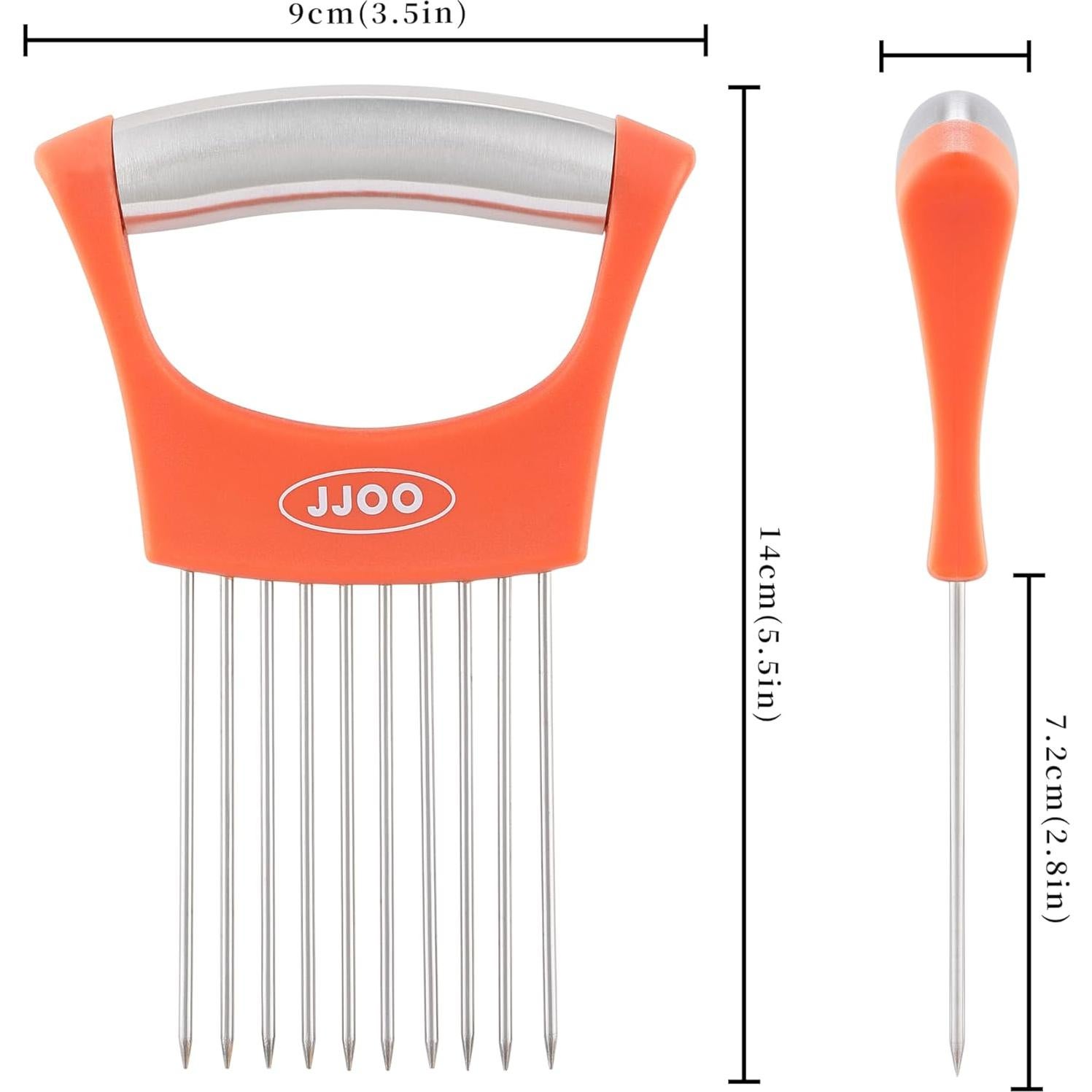 Cortador de Cebollas JJOO Acero Inoxidable 2PCS Apto Lavavajillas