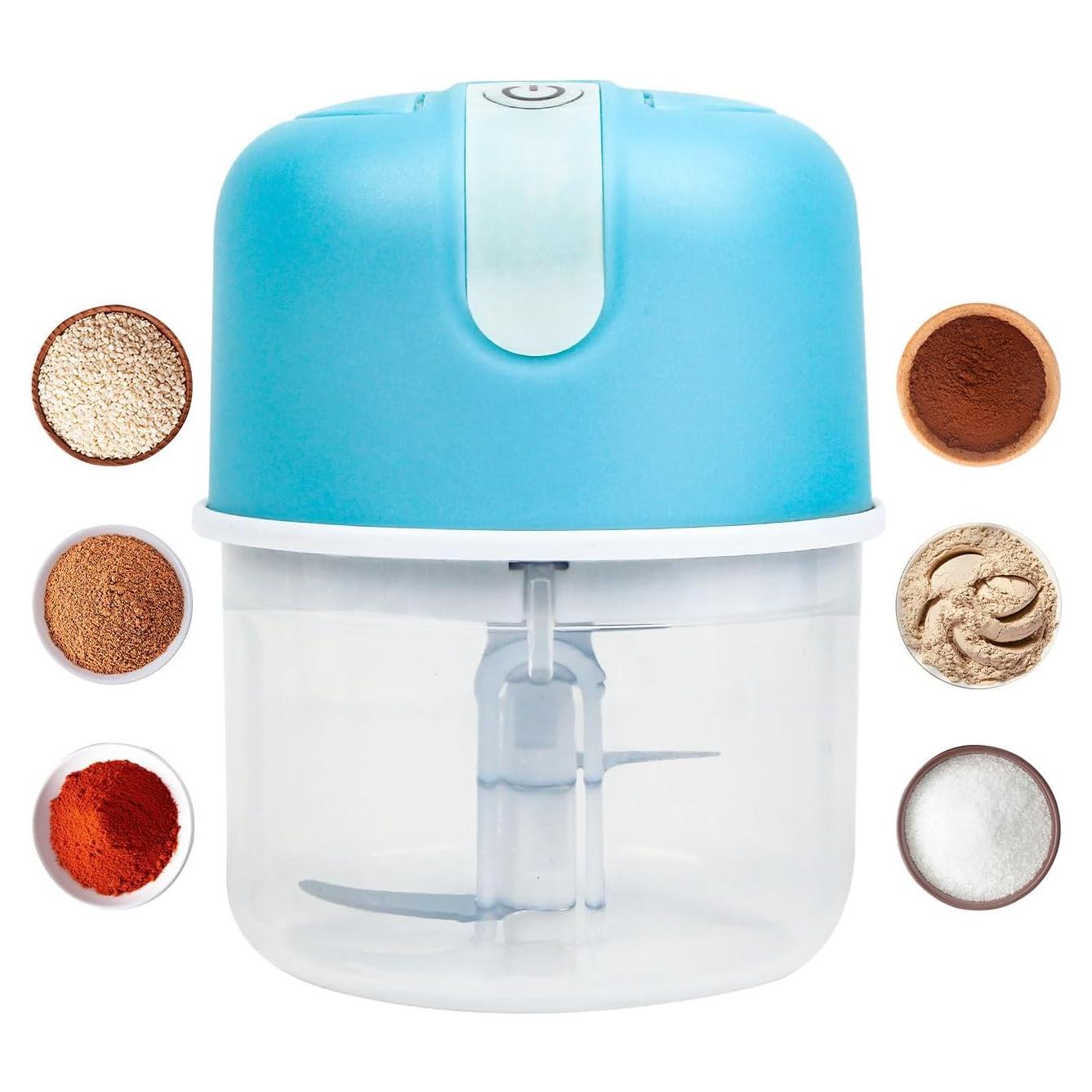 Electric Garlic Chopper, 250ML Portable Garlic Chopper with USB Charging Function, Wireless Food Processor for Chili, Fruit, Meat, Ginger, Onion etc