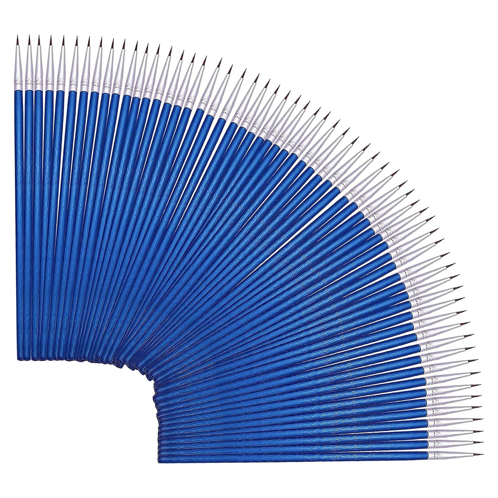 Paquete de 60 Pinceles RUIHCBY Punta Fina para Pintura