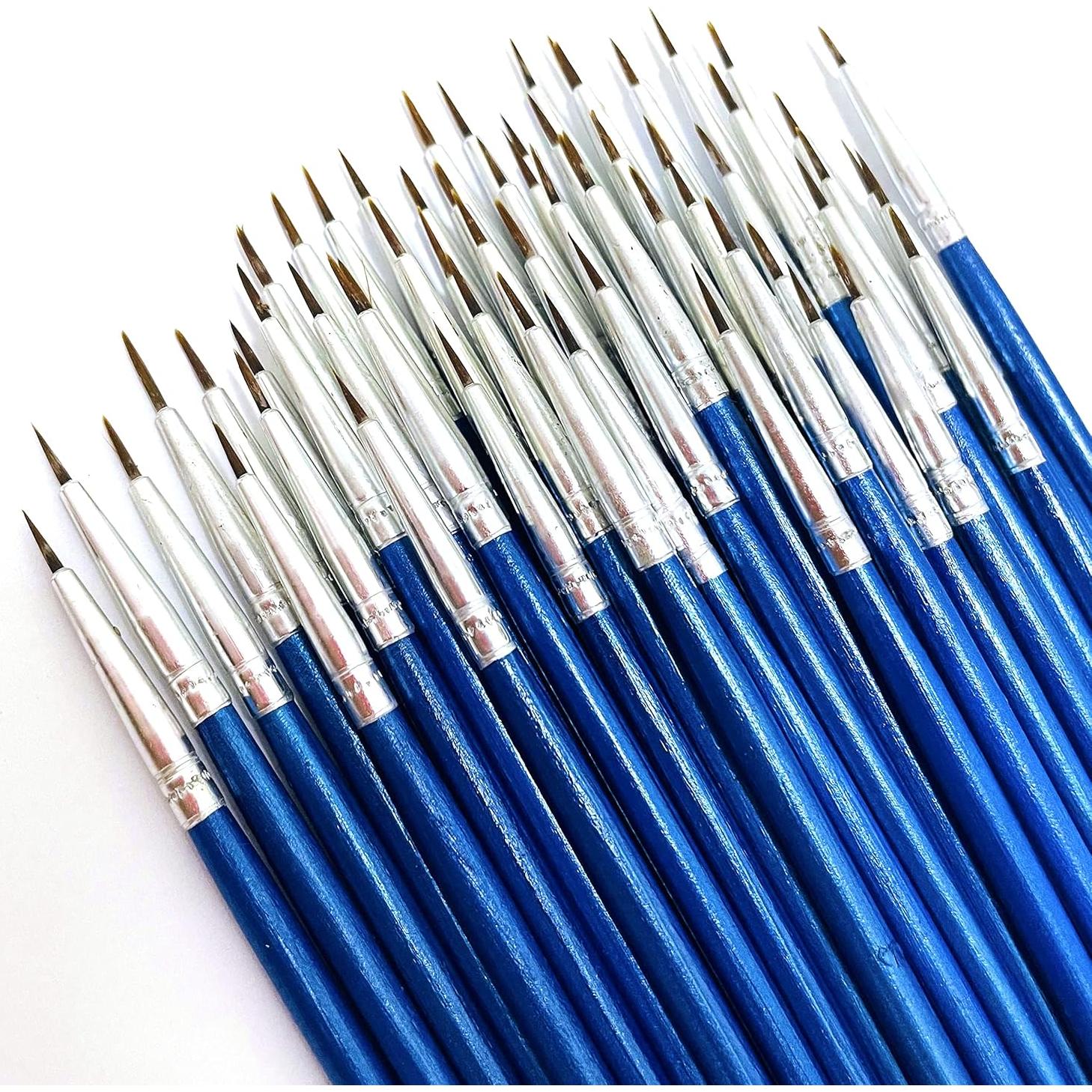 Paquete de 60 Pinceles RUIHCBY Punta Fina para Pintura