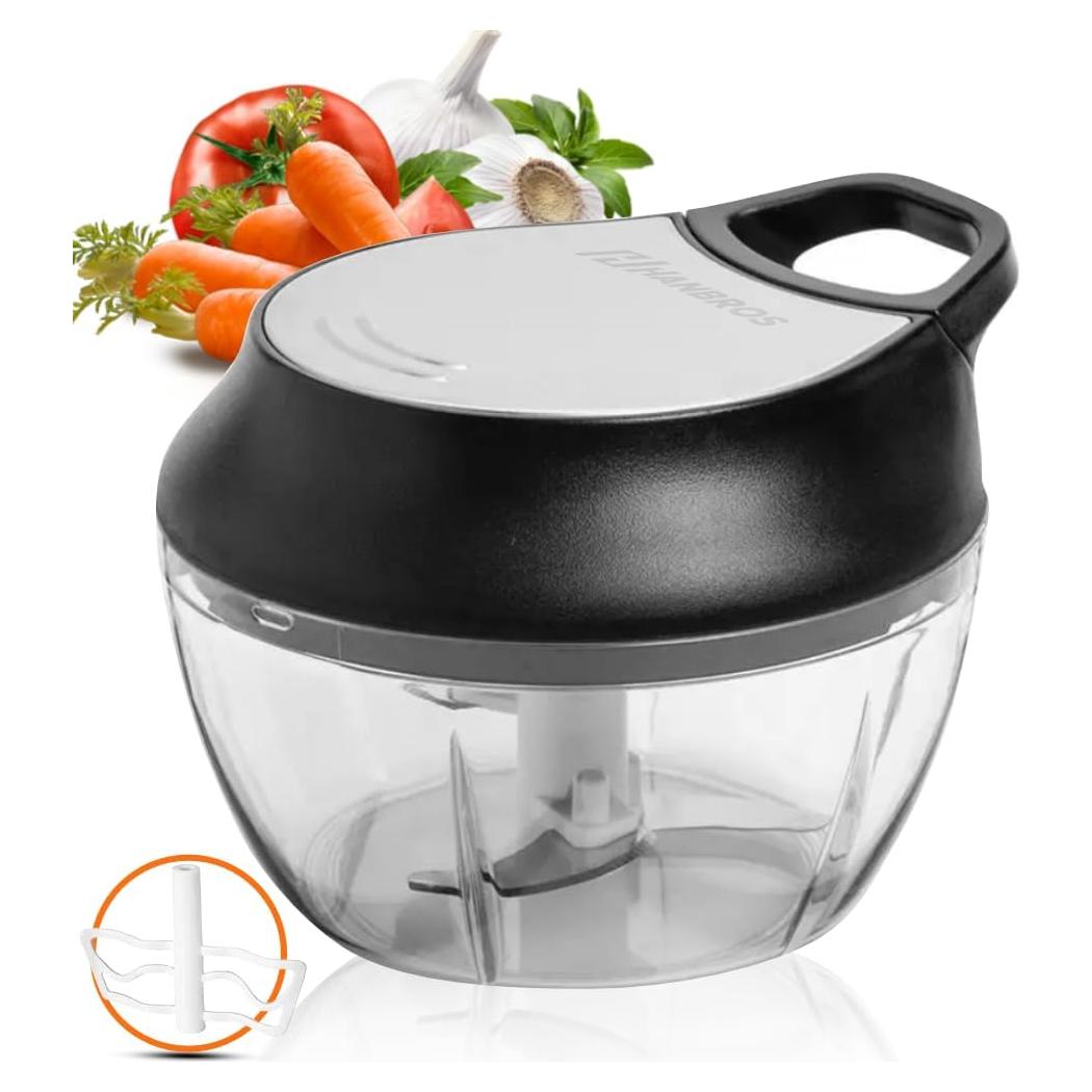 Procesador de Alimentos Manual Hanbros 2 Tazas Picador de Verduras