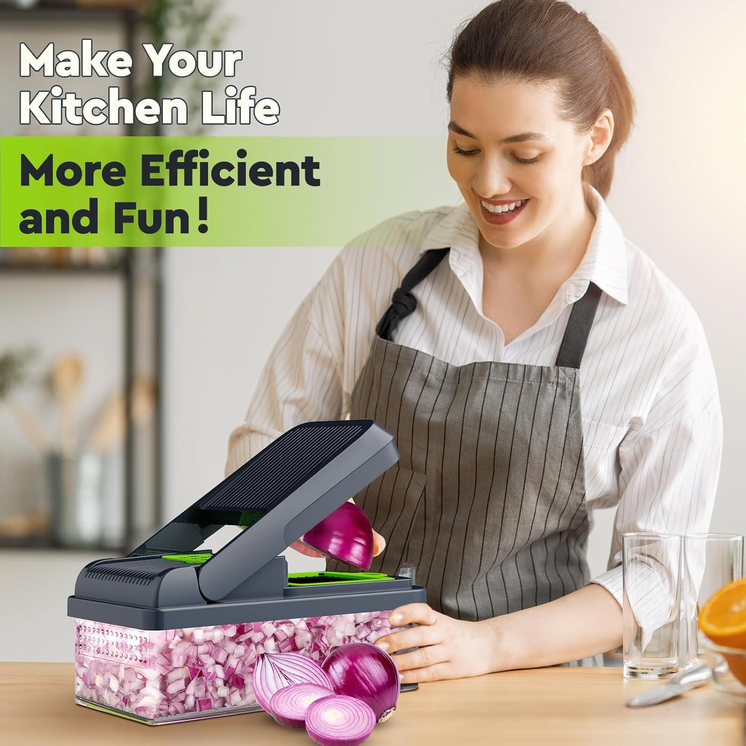 Cortador de Verduras 12 en 1 MealHelper con 7 Cuchillas