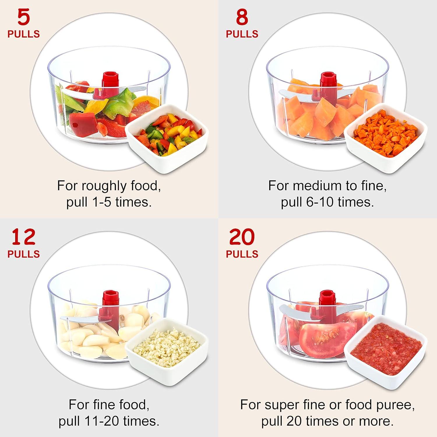 Picador Manual Geedel 2.5 Tazas Acero Inoxidable Rojo