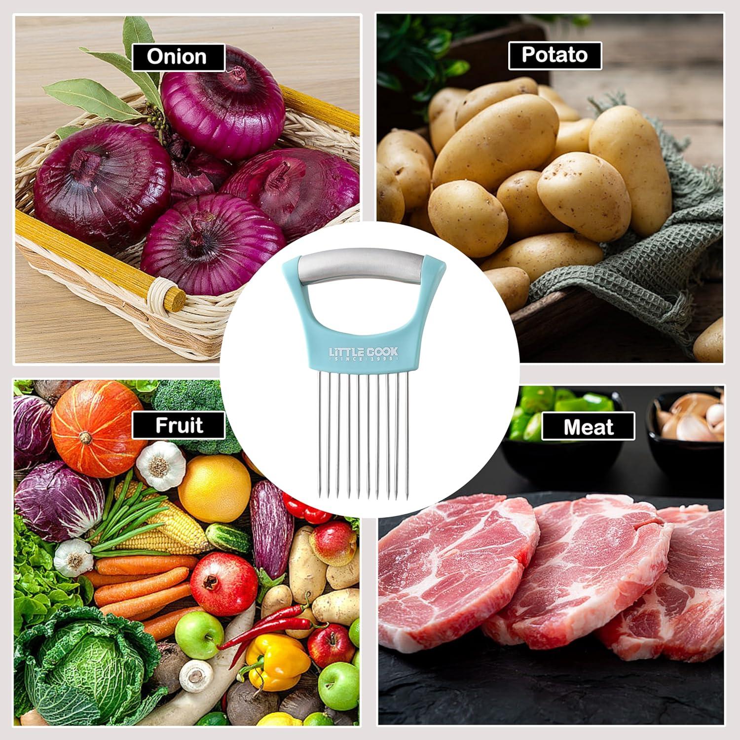 Cortador de Cebolla Little Cook Acero Inoxidable Apto Lavavajillas