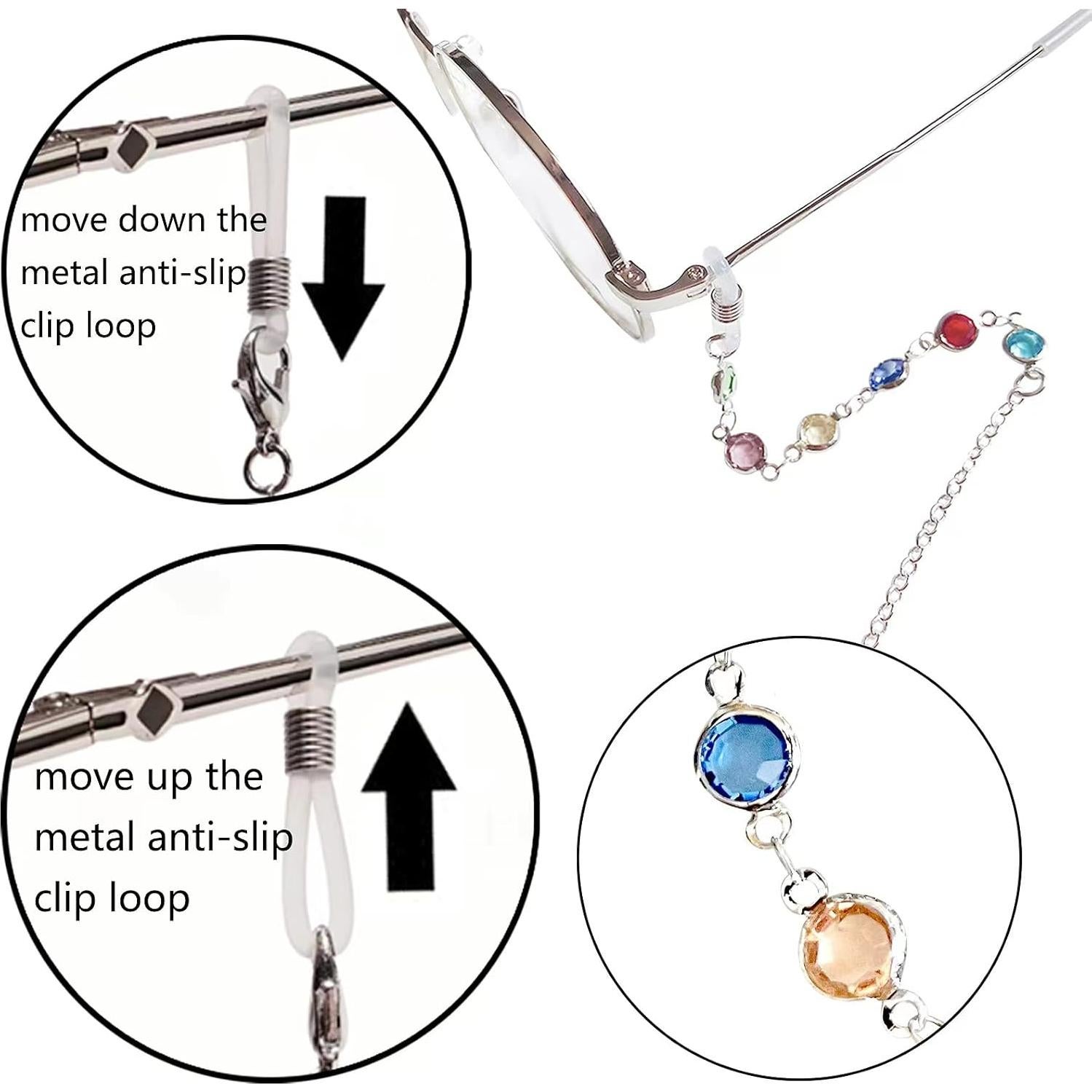 Cadena para Gafas Damanse 8 Piezas Coloridas para Mujeres