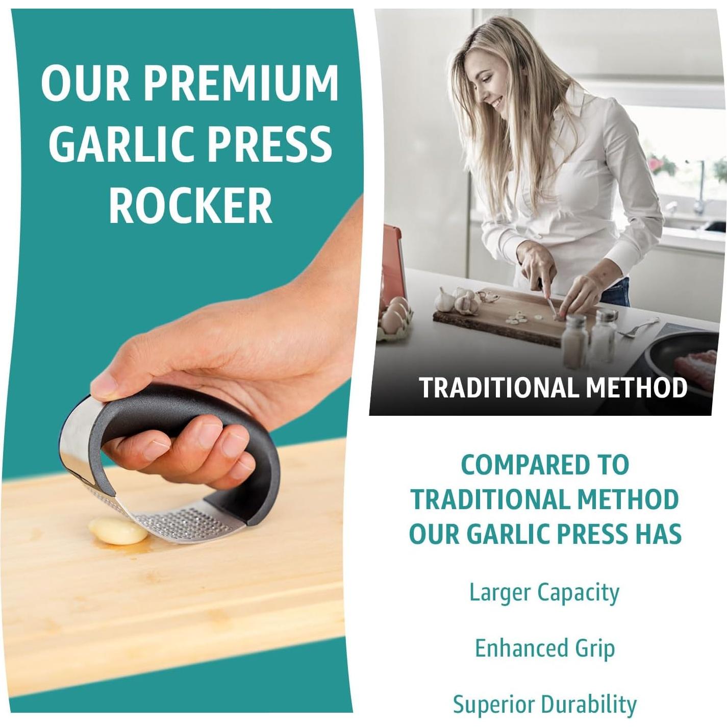 Prensa de Ajo Global Digitronix Acero Inoxidable 10.7 cm