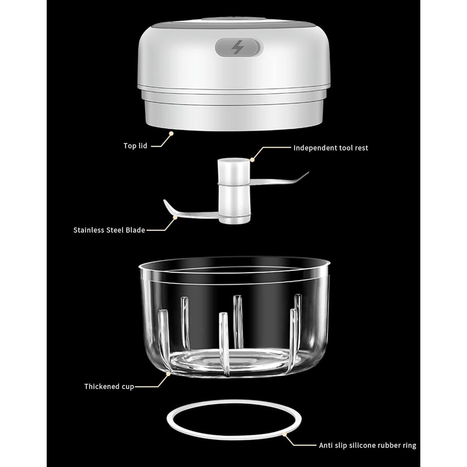 Picador de Ajo Buildec B-014 250ml Eléctrico Inalámbrico