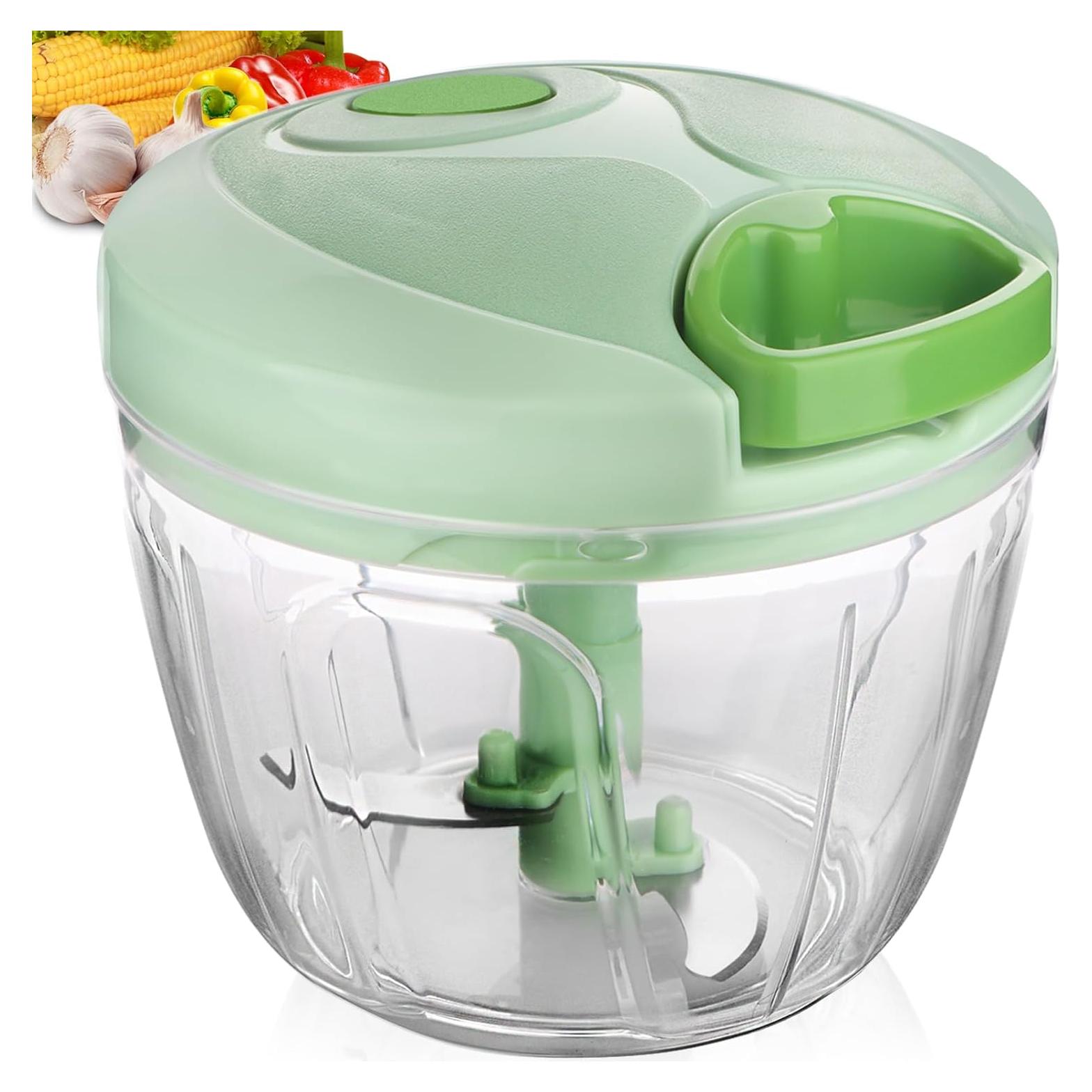 Picador de Verduras Manual FILTA 650ml Verde - Cuchillas Inox