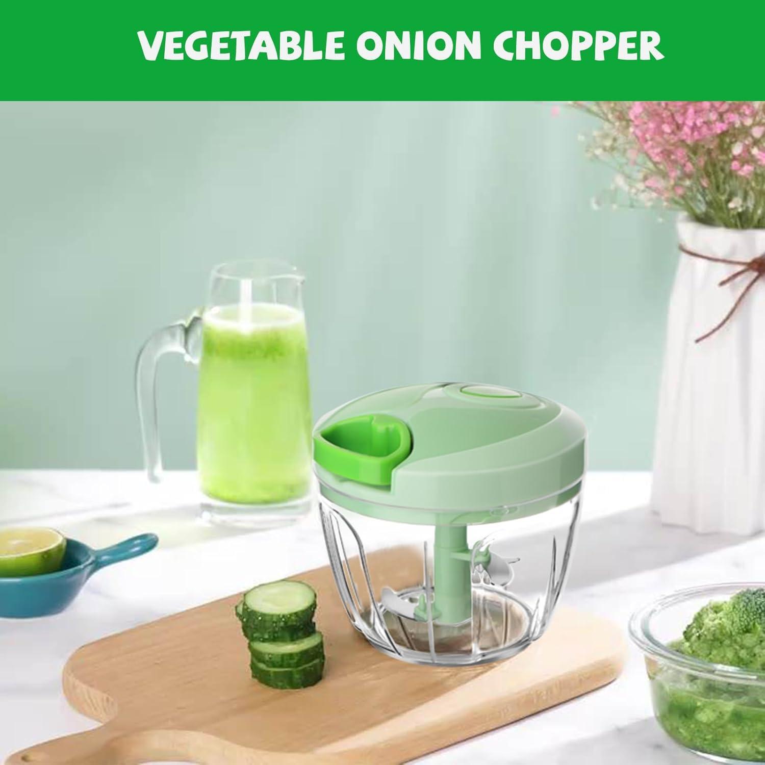 Picador de Verduras Manual FILTA 650ml Verde - Cuchillas Inox