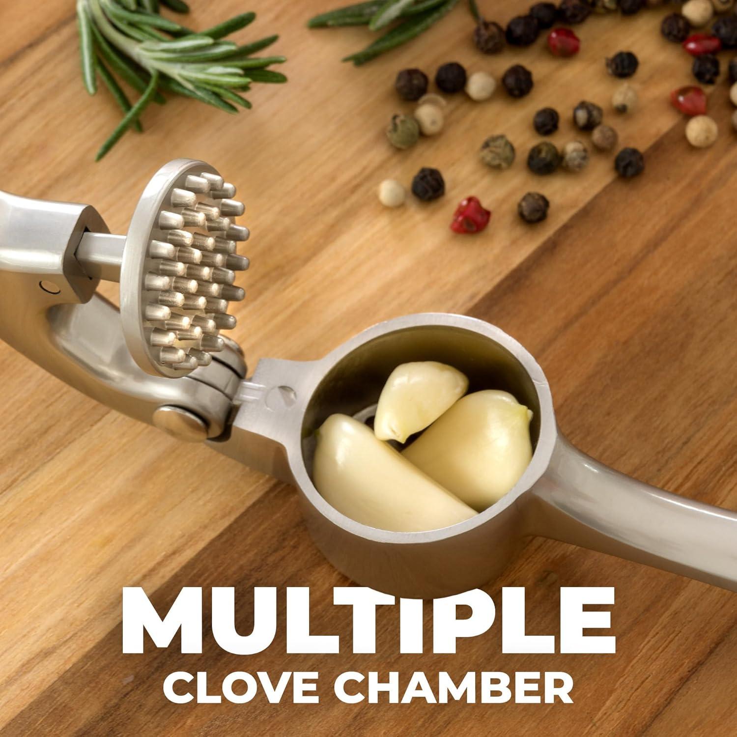 Prensa de Ajo Zulay Kitchen - Acero Inoxidable Plata 240g