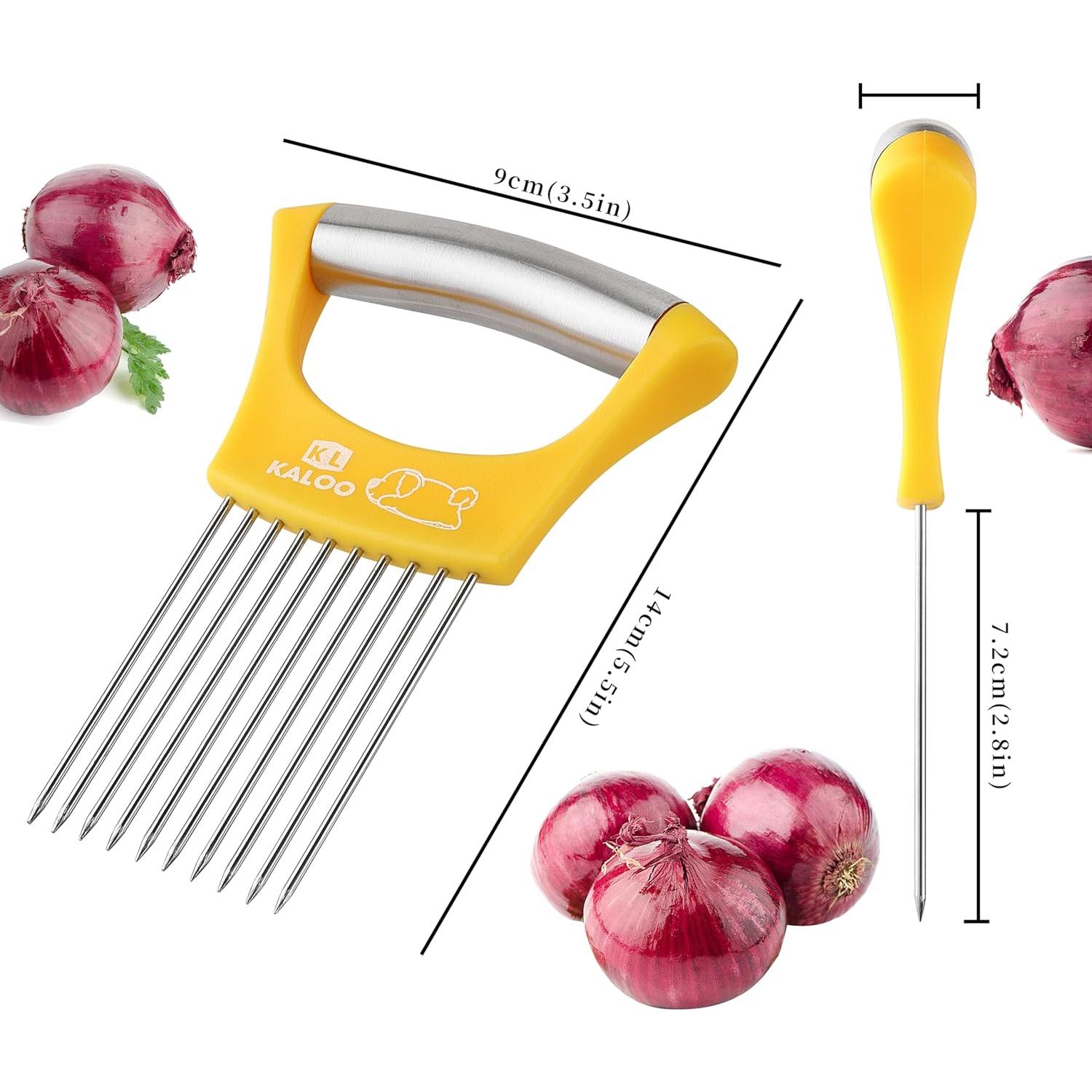 Cortador de Cebolla Kaloo Acero Inoxidable 2PCS Apto Lavavajillas