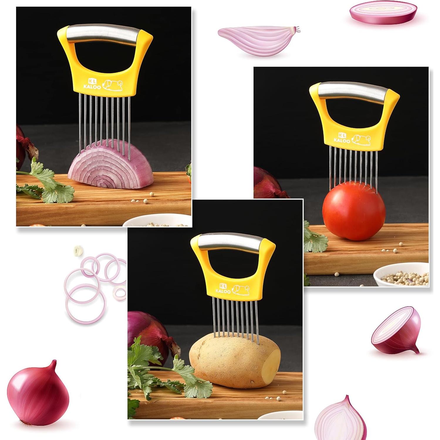 Cortador de Cebolla Kaloo Acero Inoxidable 2PCS Apto Lavavajillas