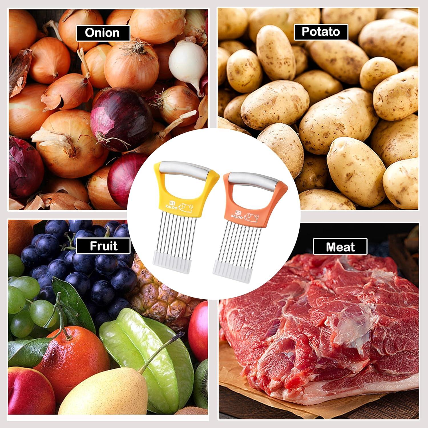 Cortador de Cebolla Kaloo Acero Inoxidable 2PCS Apto Lavavajillas