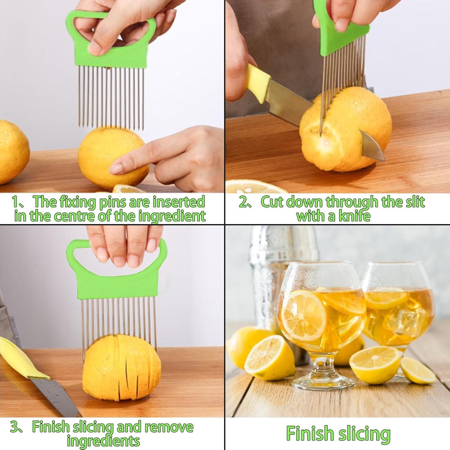 Cortador de Cebolla FANTEXY 3 Piezas Acero Inoxidable