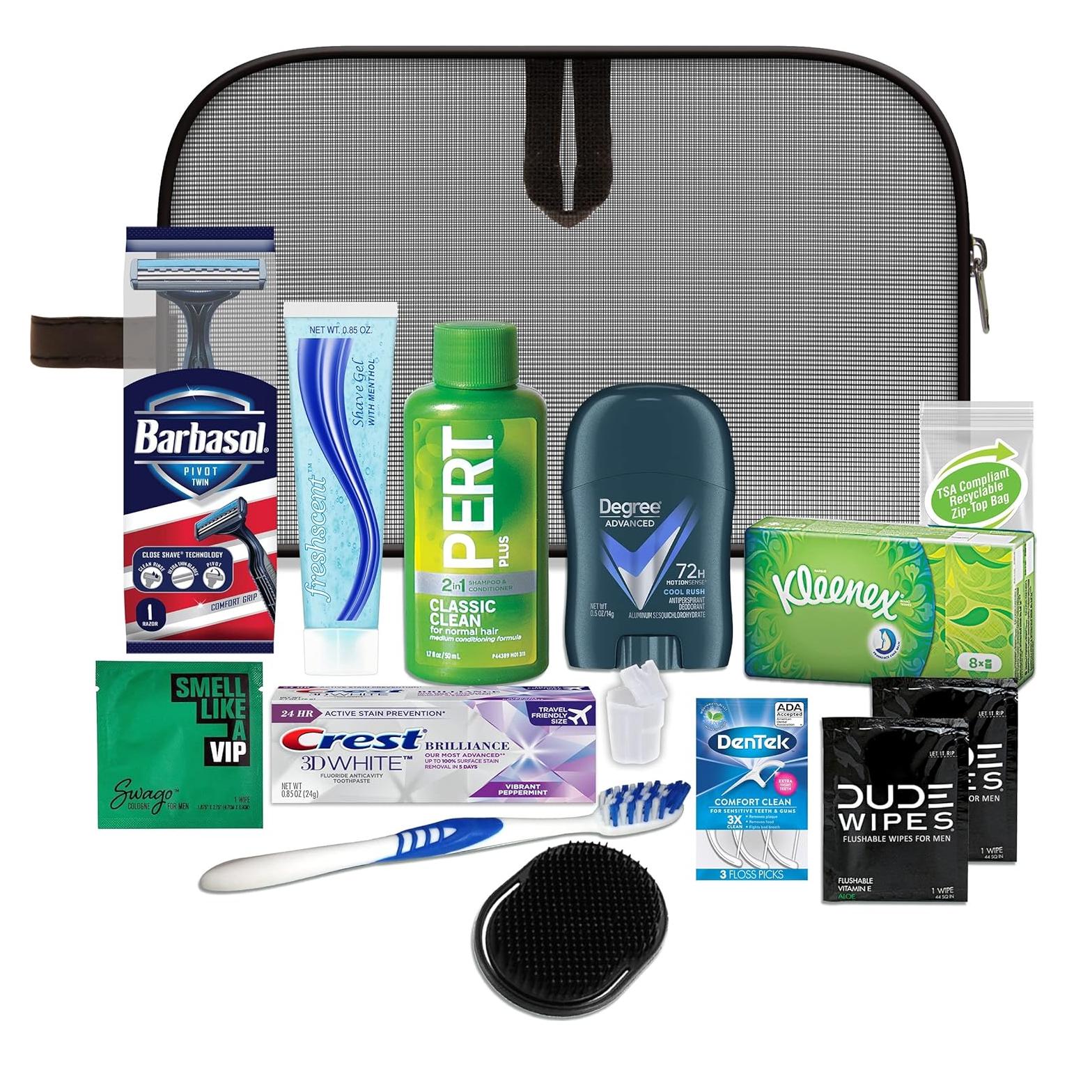 Kit de Viaje Premium para Hombres - 15 Piezas Conveniencia