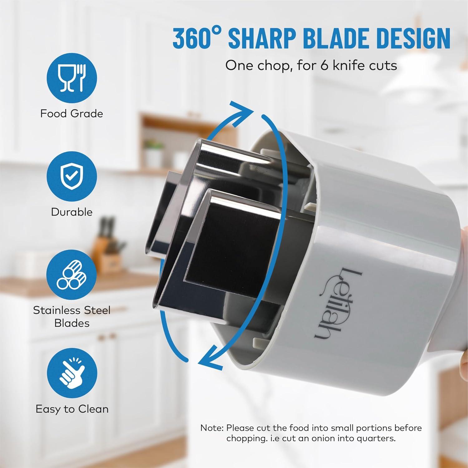 Picador Manual de Alimentos Lelilah - Acero Inoxidable, 255g