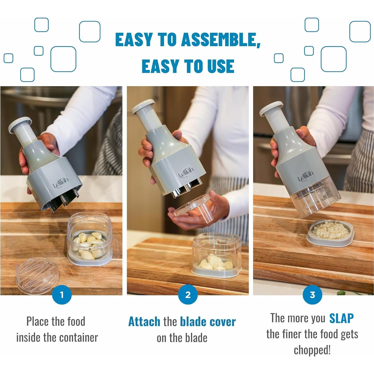 Picador Manual de Alimentos Lelilah - Acero Inoxidable, 255g