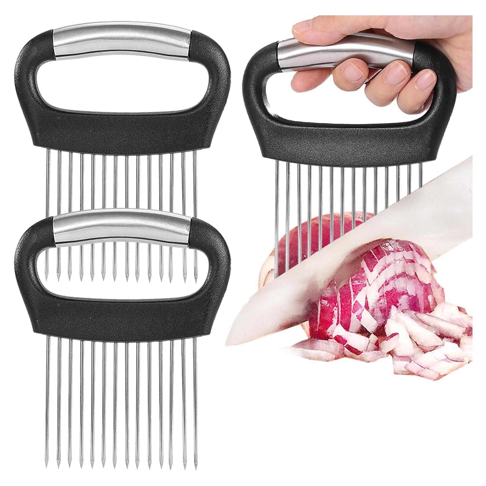 Cortador de Cebolla Grande JAYVAR - Acero Inoxidable, 2 Piezas