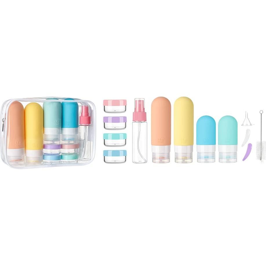 Juego de Botellas de Viaje 16 Piezas DEPOZA A prueba de Fugas