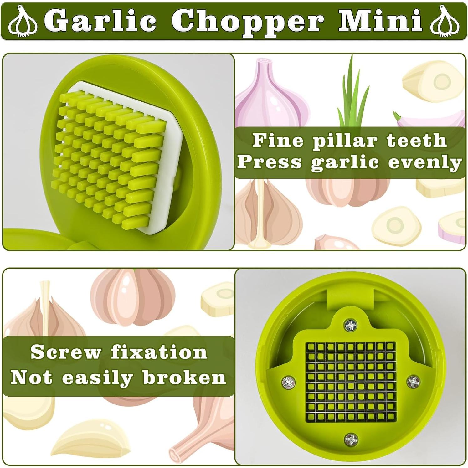 Prensa de Ajo Nokiils Acero Inoxidable 2 Pcs con Pelador