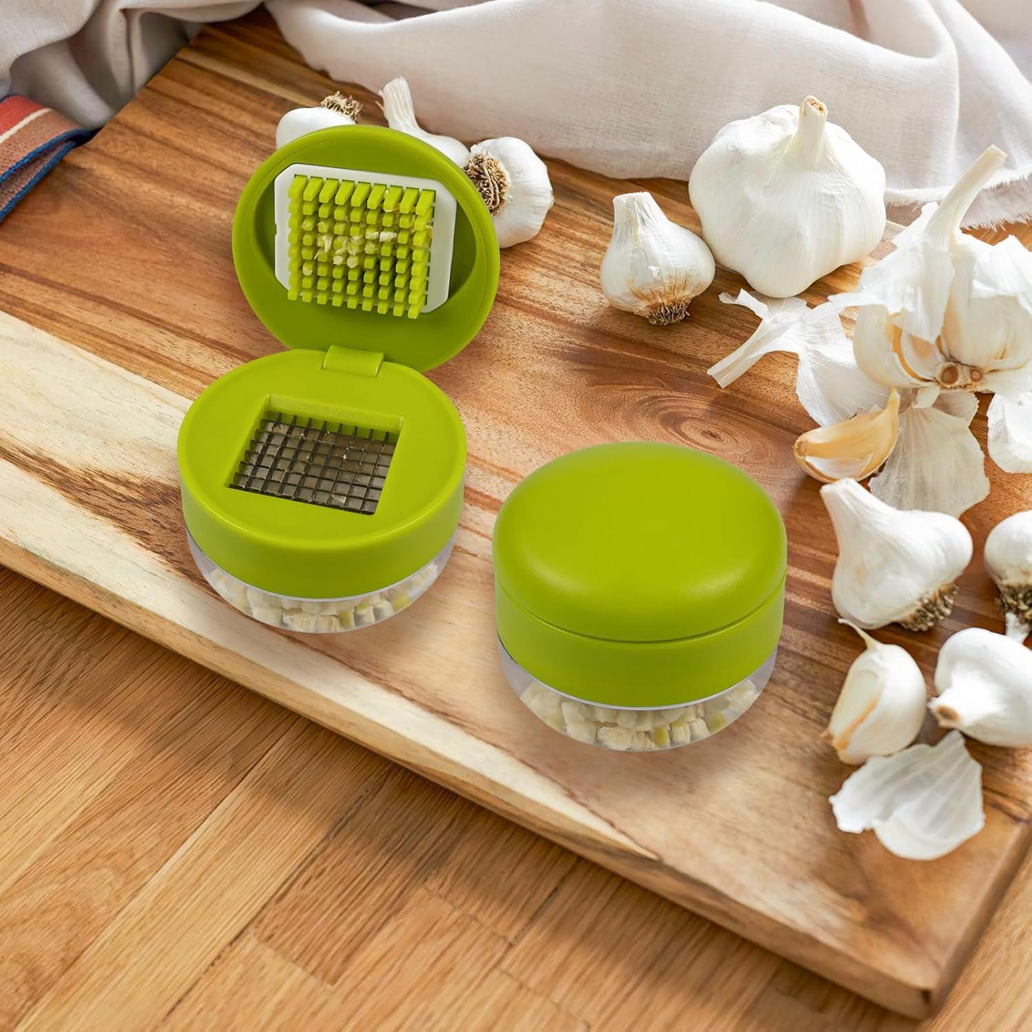 Prensa de Ajo Nokiils Acero Inoxidable 2 Pcs con Pelador