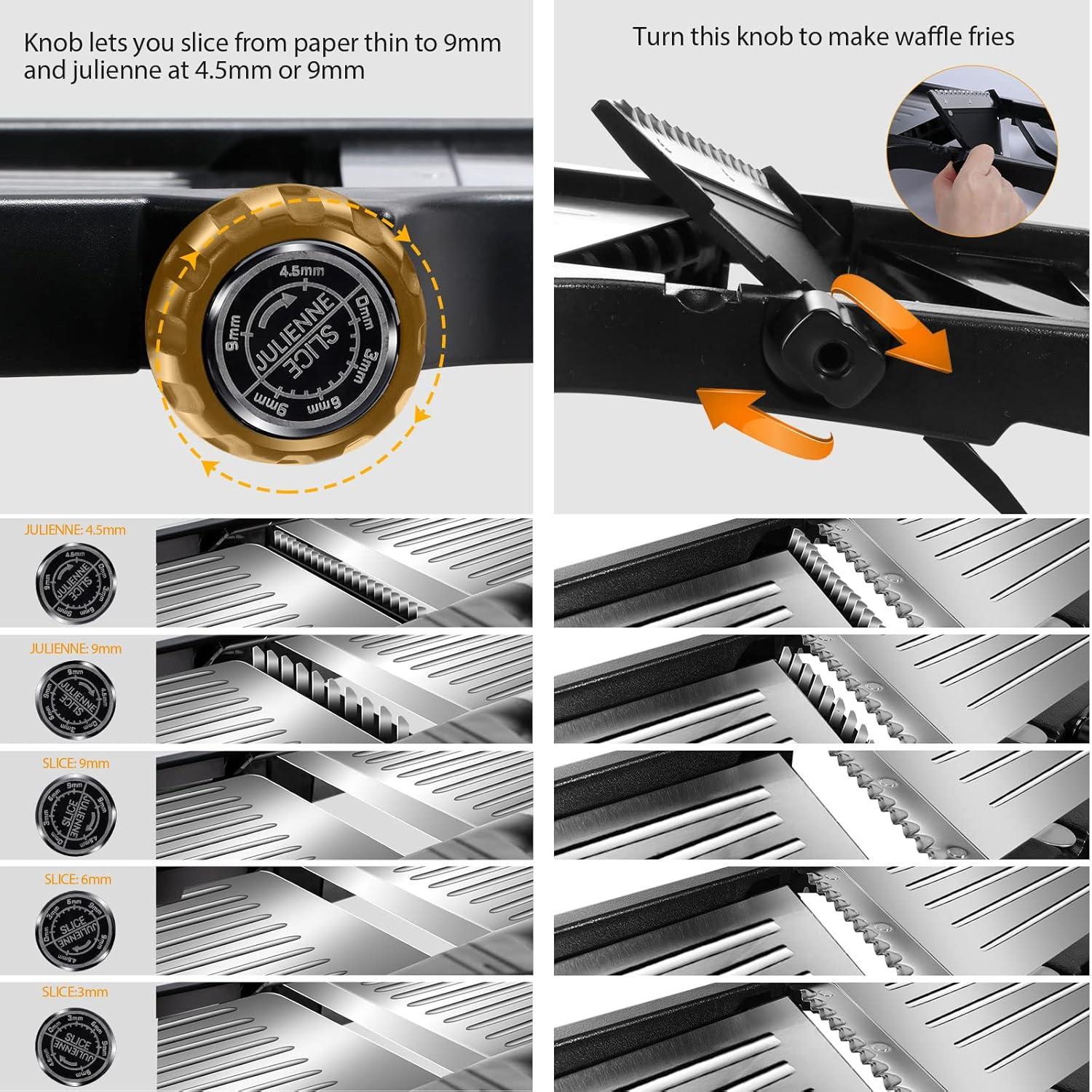 Mandolina Cortadora Ajustable MASTERTOP Acero Inoxidable