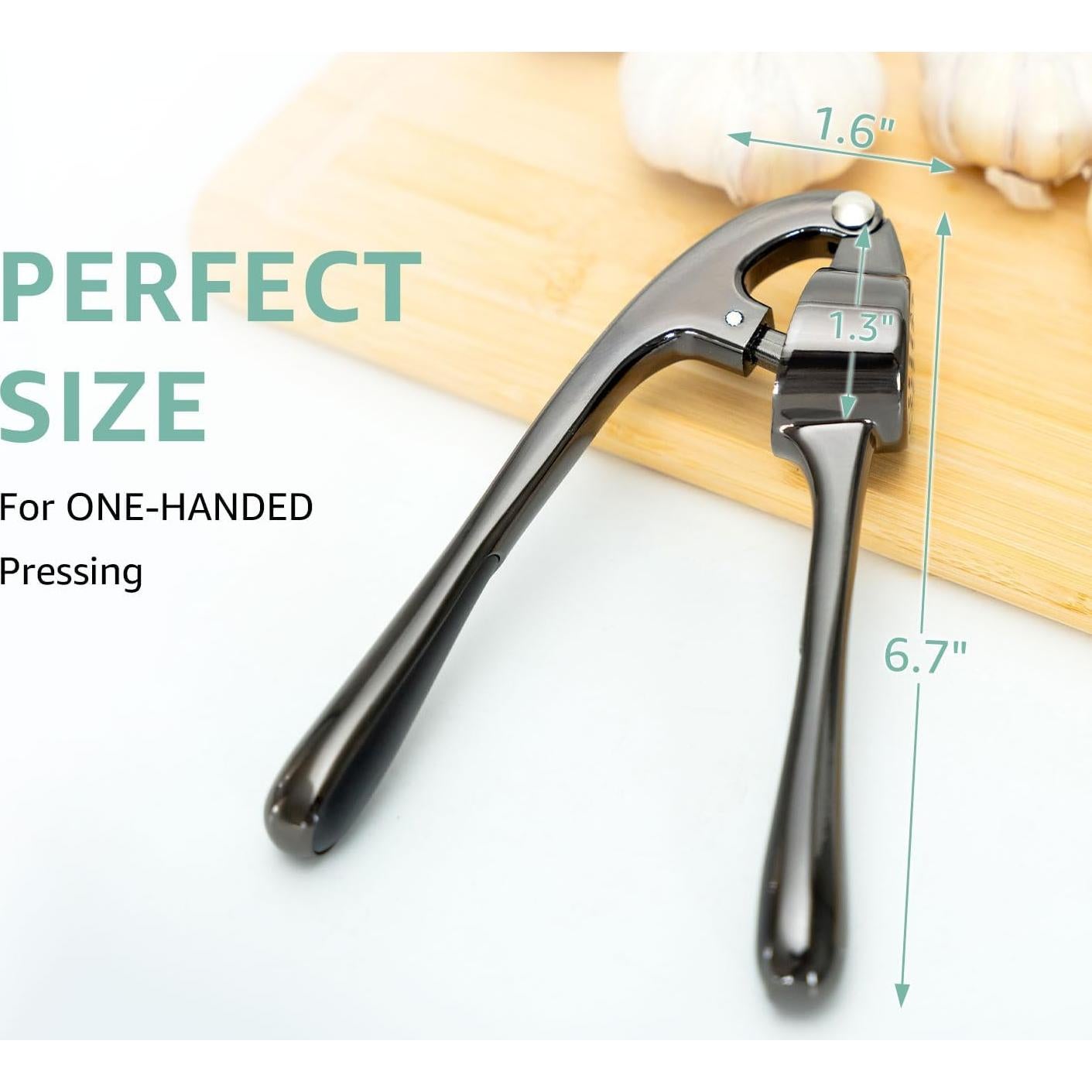 Prensa de Ajo Global Digitronix Acero Inoxidable Negra