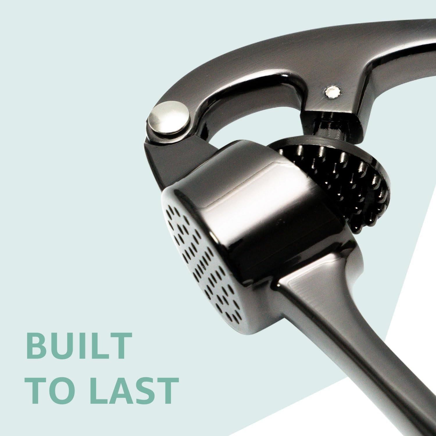 Prensa de Ajo Global Digitronix Acero Inoxidable Negra